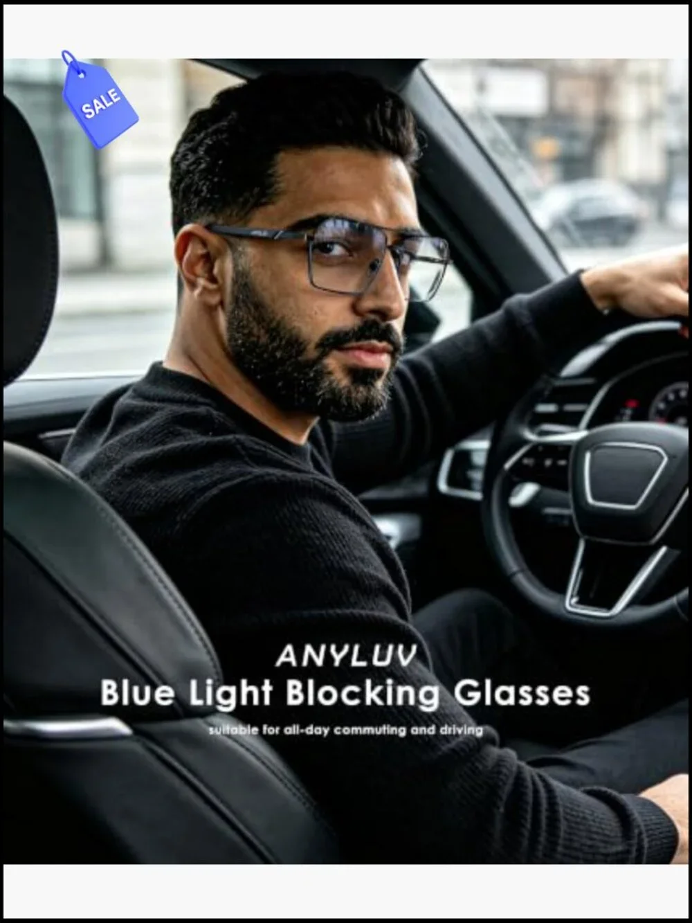 Blue Light Blocking Glasses for Men Women, Metal Frame, Computer Screen Eye